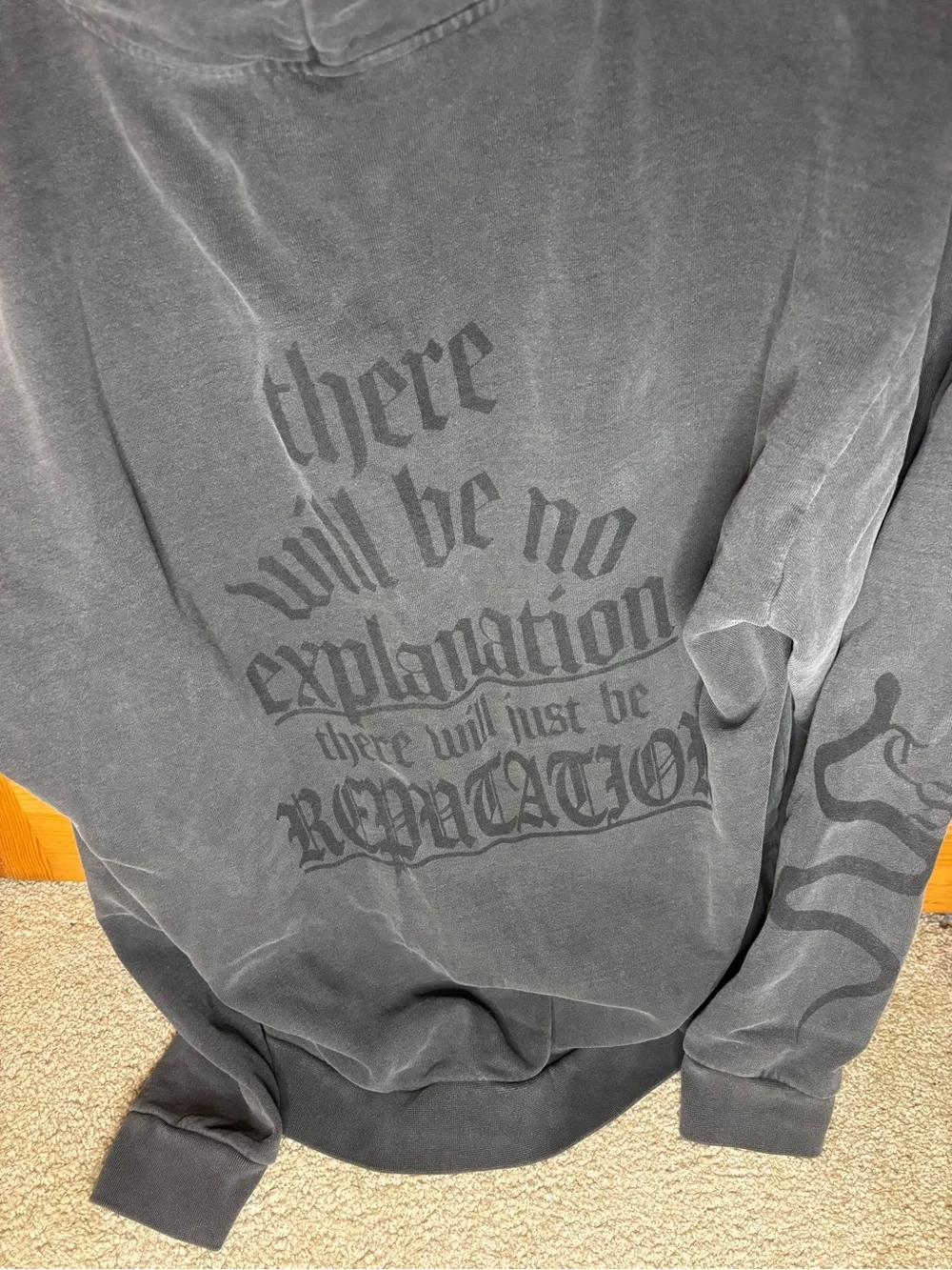 Taylor Swift Black Reputation Graphic Hoodie - Picture 3 of 3